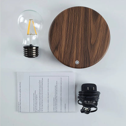 Rustic Levitating Bulb Table Lamp